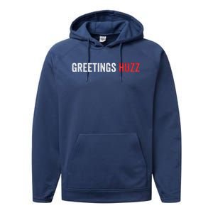 Greetings Huzz Funny Gen Z Gen Alpha Slang Viral Performance Fleece Hoodie