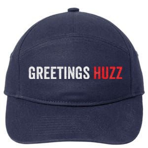 Greetings Huzz Funny Gen Z Gen Alpha Slang Viral 7-Panel Snapback Hat