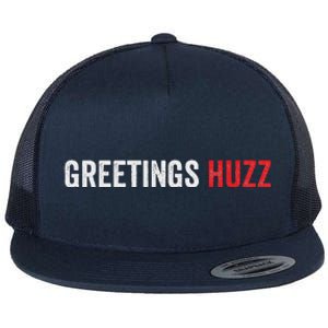 Greetings Huzz Funny Gen Z Gen Alpha Slang Viral Flat Bill Trucker Hat