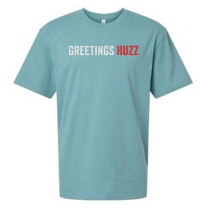 Greetings Huzz Funny Gen Z Gen Alpha Slang Viral Sueded Cloud Jersey T-Shirt