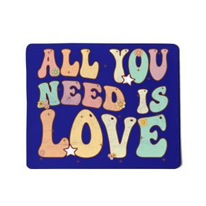 Groovy Hippie Flower All You Need Is Love Gift Mousepad