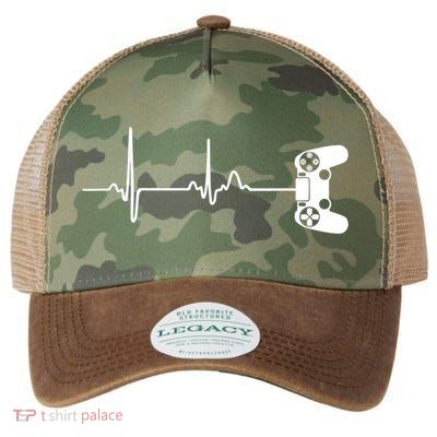 Gamer Heartbeat For Video Game Players Legacy Tie Dye Trucker Hat
