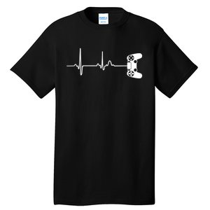 Gamer Heartbeat For Video Game Players Tall T-Shirt