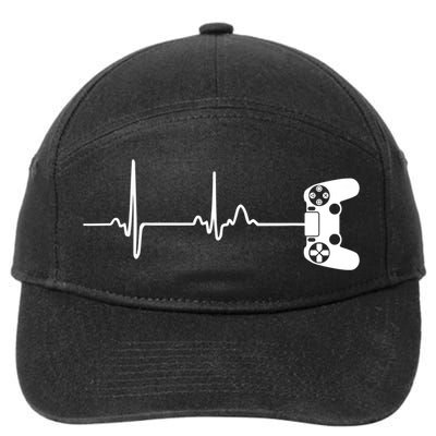 Gamer Heartbeat For Video Game Players 7-Panel Snapback Hat