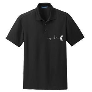 Gamer Heartbeat For Video Game Players Dry Zone Grid Polo