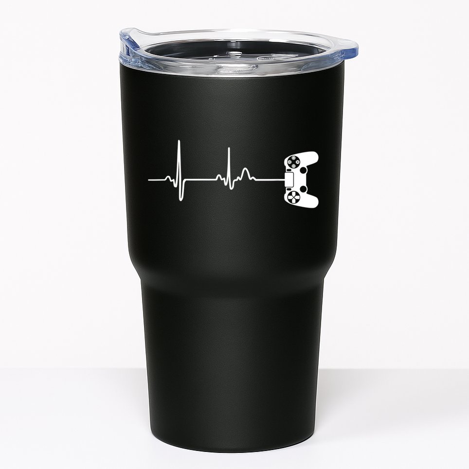 Gamer Heartbeat For Video Game Players Tumbler