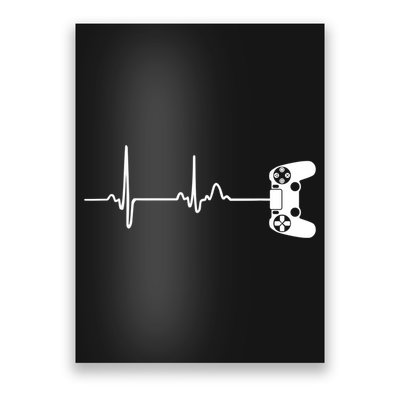 Gamer Heartbeat For Video Game Players Poster