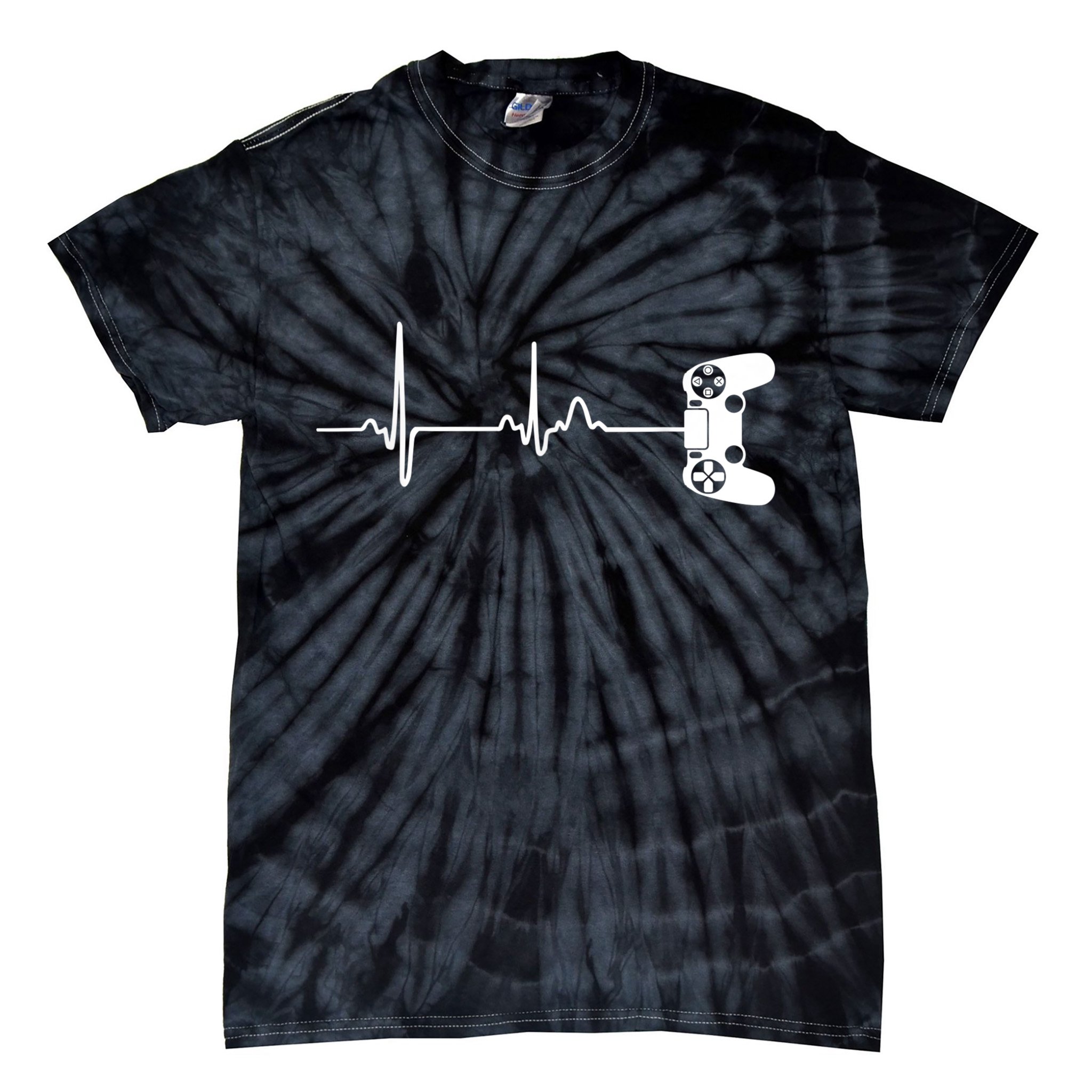 Gamer Heartbeat For Video Game Players Tie-Dye T-Shirt