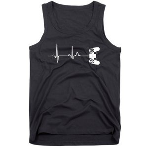 Gamer Heartbeat For Video Game Players Tank Top