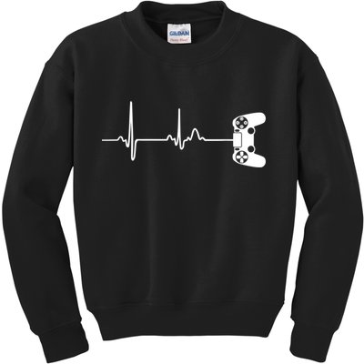 Gamer Heartbeat For Video Game Players Kids Sweatshirt