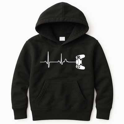 Gamer Heartbeat For Video Game Players Kids Hoodie