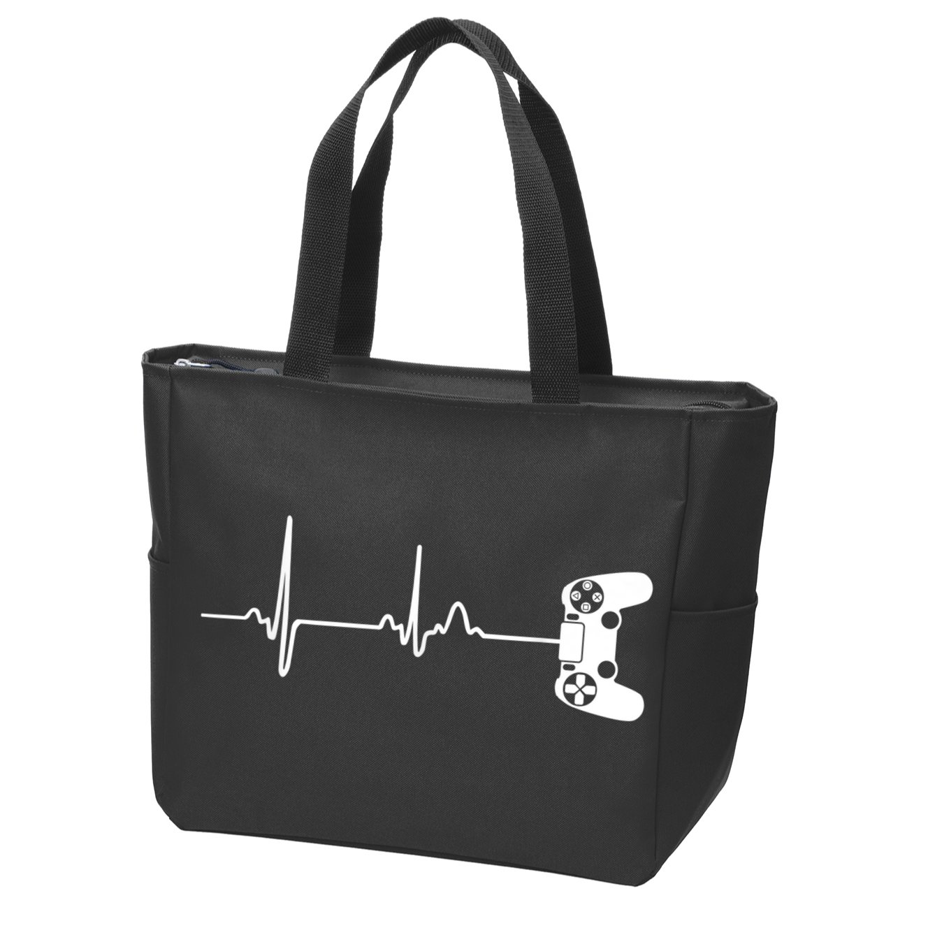 Gamer Heartbeat For Video Game Players Zip Tote Bag