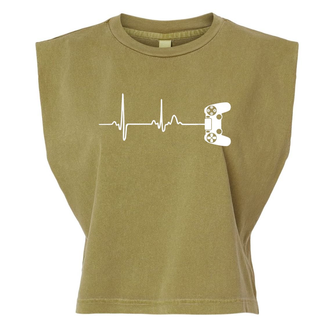 Gamer Heartbeat For Video Game Players Garment-Dyed Women's Muscle Tee