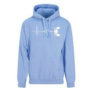 Gamer Heartbeat For Video Game Players Unisex Surf Hoodie