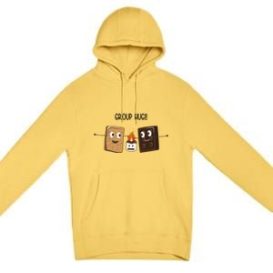 Group Hug Funny Smores Camping Roasting Outdoor Premium Pullover Hoodie