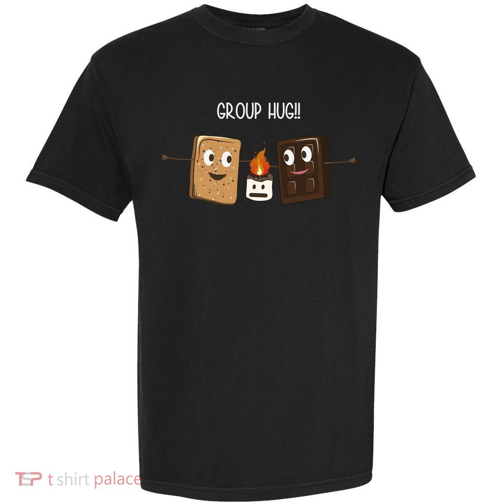 Group Hug Funny Smores Camping Roasting Outdoor Garment-Dyed Heavyweight T-Shirt