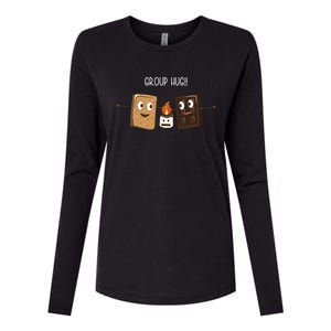 Group Hug Funny Smores Camping Roasting Outdoor Womens Cotton Relaxed Long Sleeve T-Shirt