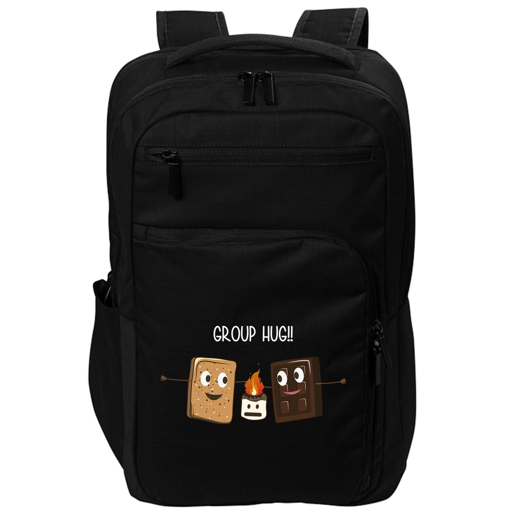 Group Hug Funny Smores Camping Roasting Outdoor Impact Tech Backpack