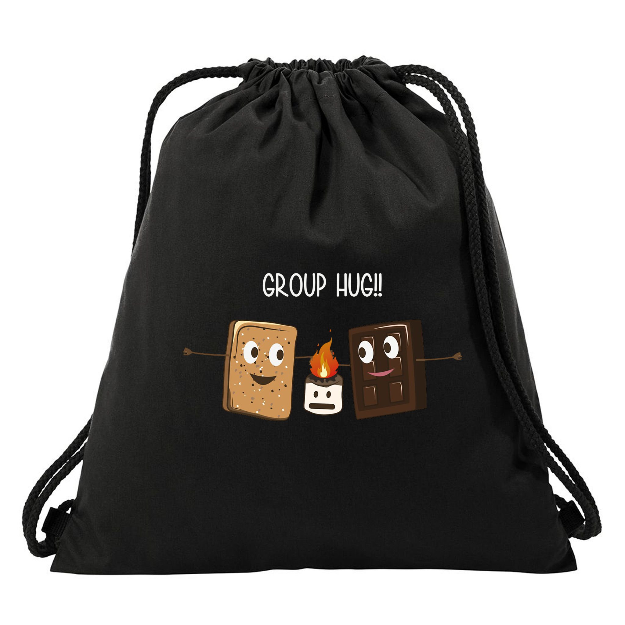 Group Hug Funny Smores Camping Roasting Outdoor Drawstring Bag