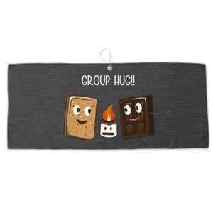 Group Hug Funny Smores Camping Roasting Outdoor Large Microfiber Waffle Golf Towel