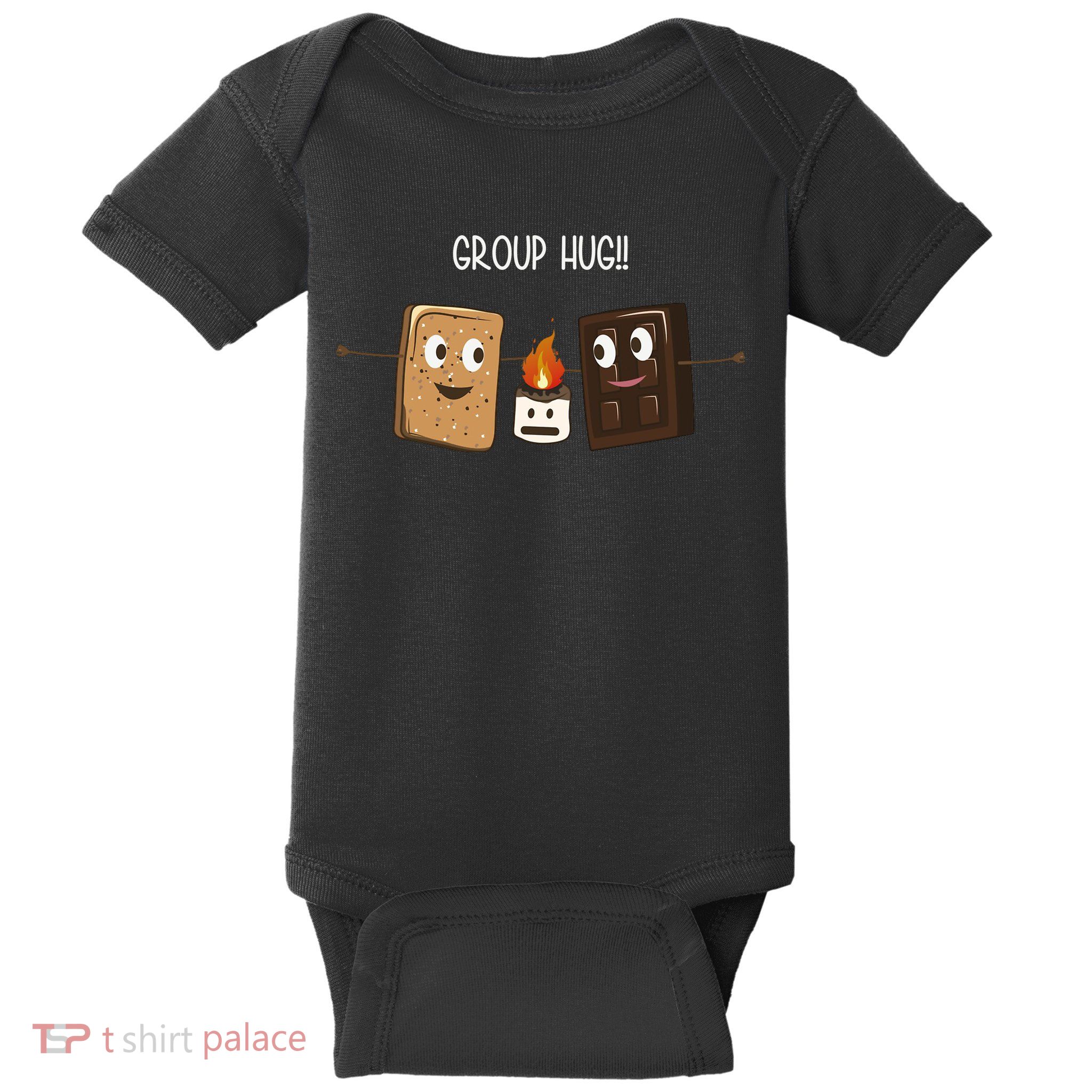 Group Hug Funny Smores Camping Roasting Outdoor Baby Bodysuit