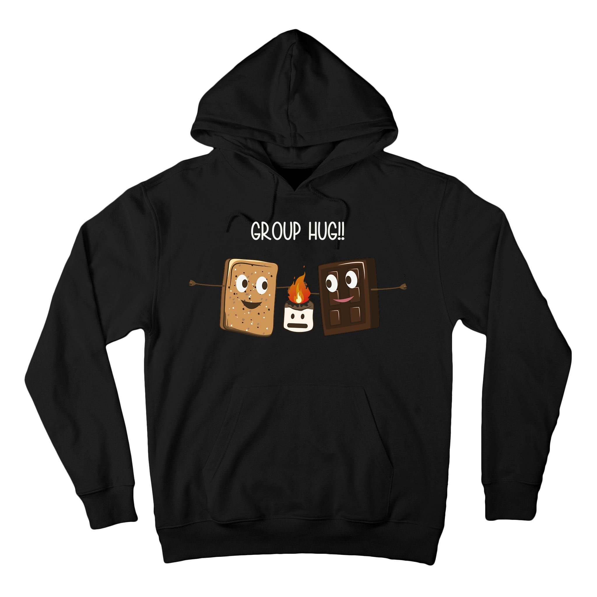 Group Hug Funny Smores Camping Roasting Outdoor Tall Hoodie