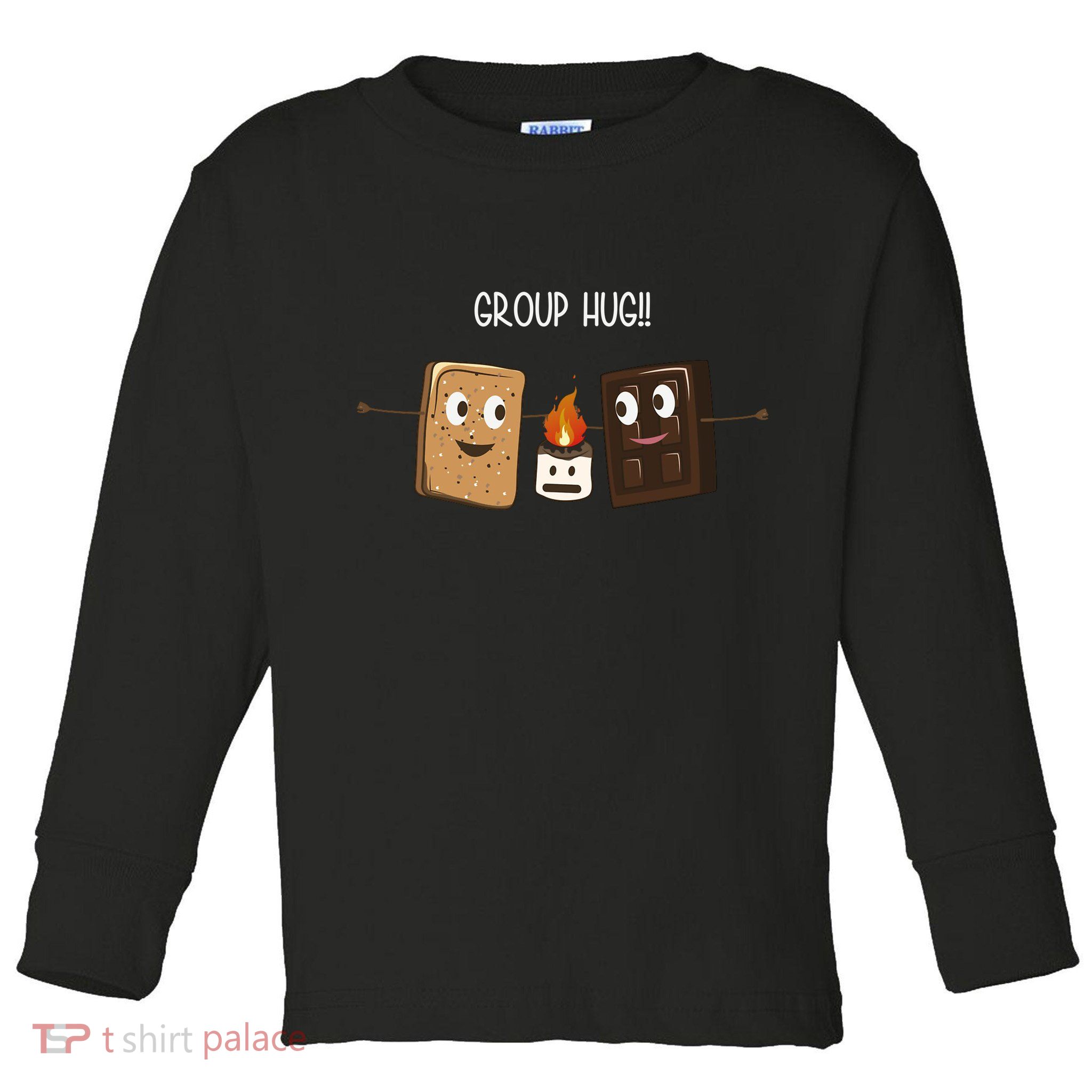 Group Hug Funny Smores Camping Roasting Outdoor Toddler Long Sleeve Shirt