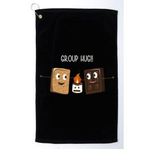 Group Hug Funny Smores Camping Roasting Outdoor Platinum Collection Golf Towel