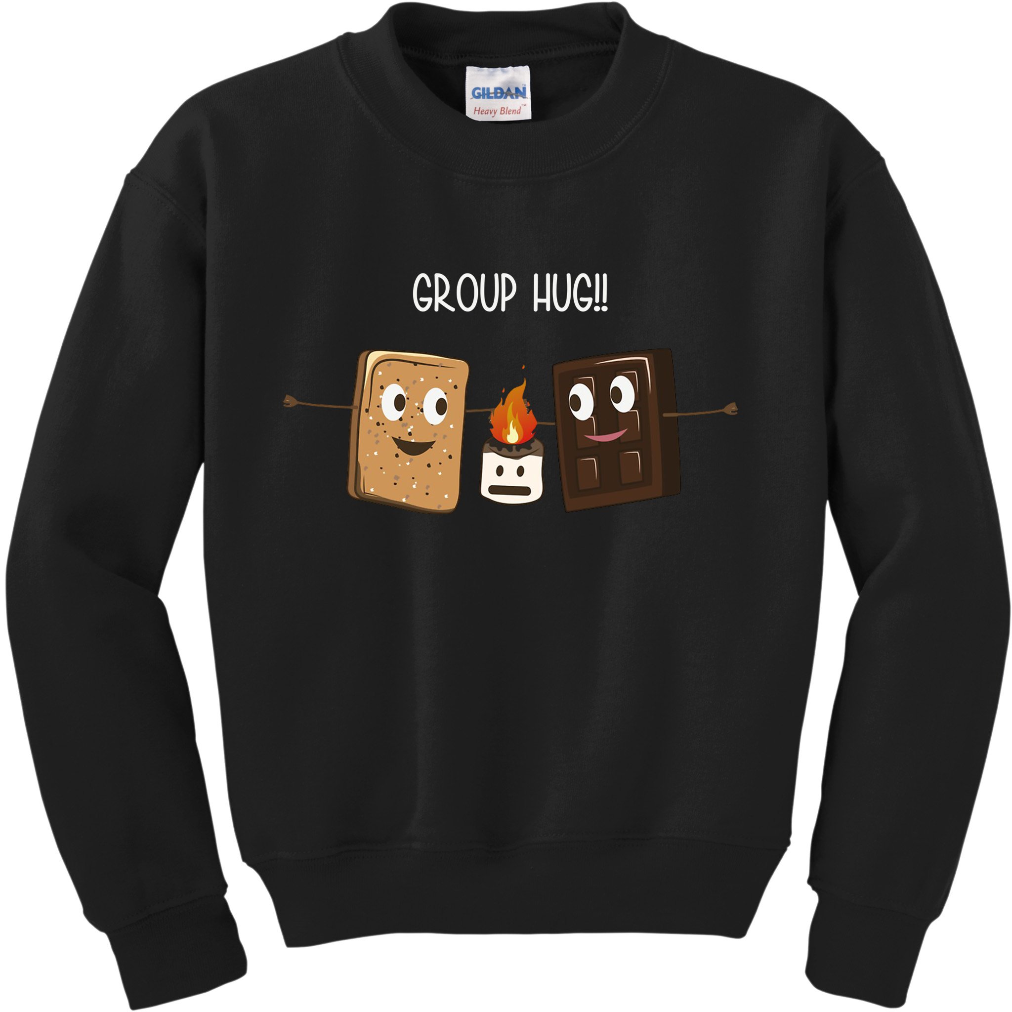 Group Hug Funny Smores Camping Roasting Outdoor Kids Sweatshirt