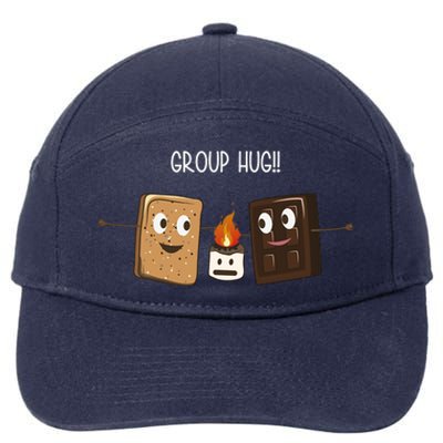 Group Hug Funny Smores Camping Roasting Outdoor 7-Panel Snapback Hat