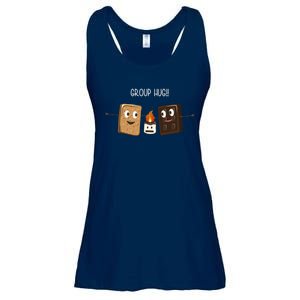 Group Hug Funny Smores Camping Roasting Outdoor Ladies Essential Flowy Tank