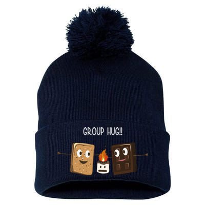 Group Hug Funny Smores Camping Roasting Outdoor Pom Pom 12in Knit Beanie