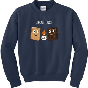 Group Hug Funny Smores Camping Roasting Outdoor Kids Sweatshirt