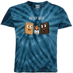 Group Hug Funny Smores Camping Roasting Outdoor Kids Tie-Dye T-Shirt