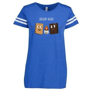 Group Hug Funny Smores Camping Roasting Outdoor Enza Ladies Jersey Football T-Shirt