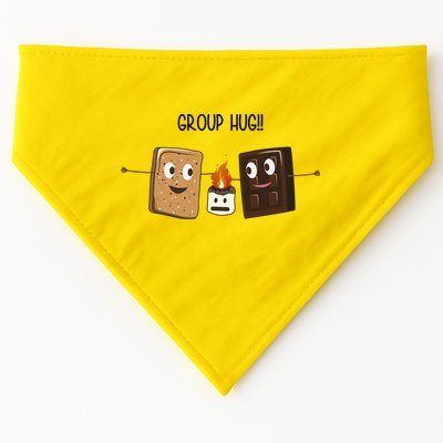 Group Hug Funny Smores Camping Roasting Outdoor USA-Made Doggie Bandana