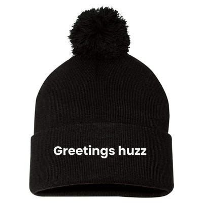 Greetings Huzz Funny Gen Z Gen Alpha Slang Meme Gift Pom Pom 12in Knit Beanie