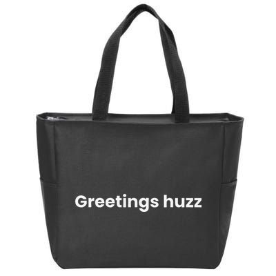 Greetings Huzz Funny Gen Z Gen Alpha Slang Meme Gift Zip Tote Bag