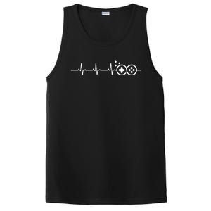 Gamer Heartbeat Funny Video Game Lover Gift Amazing Meaningful Gift PosiCharge Competitor Tank