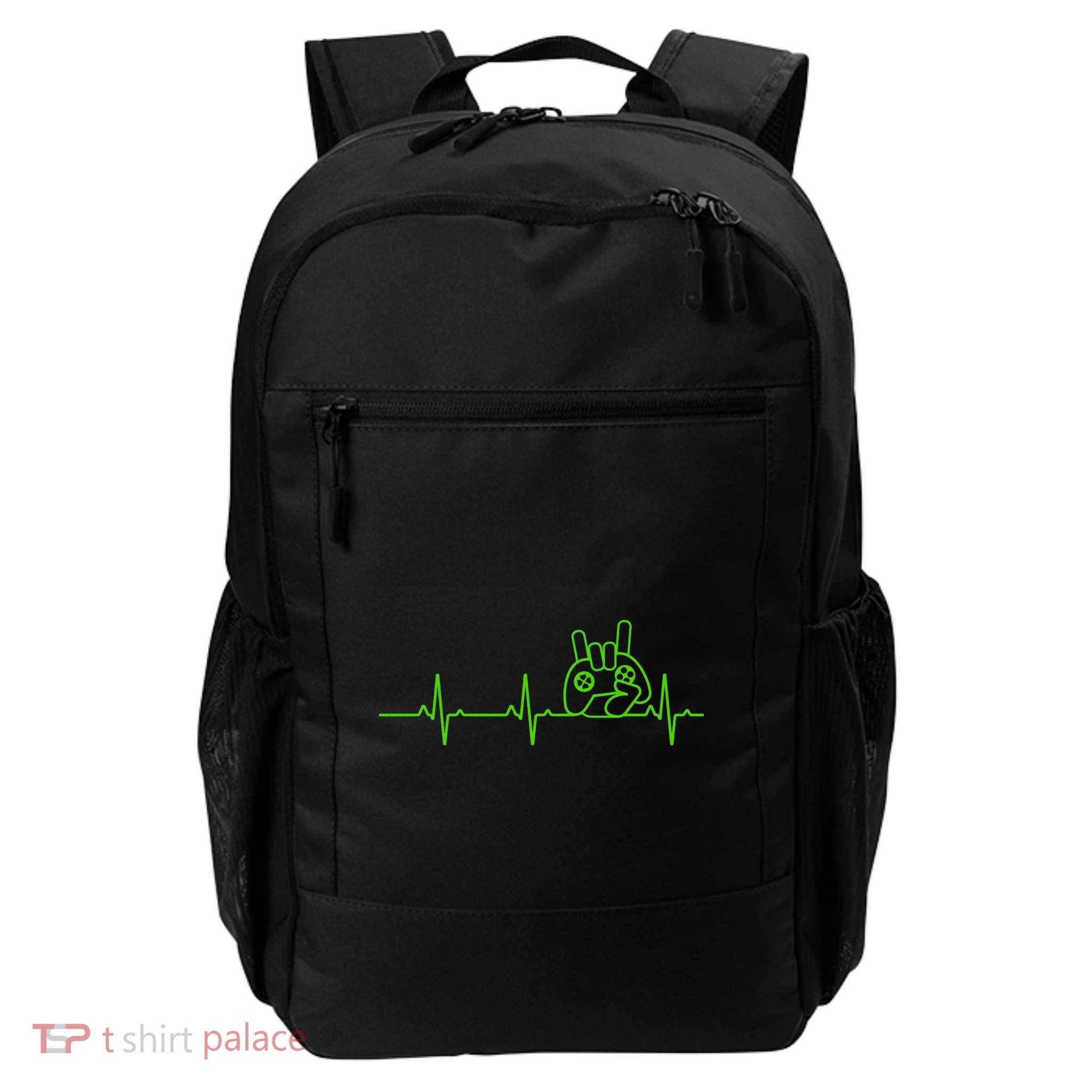 Gamer Heartbeat Funny Video Game Lover Gift Amazing Gift Daily Commute Backpack