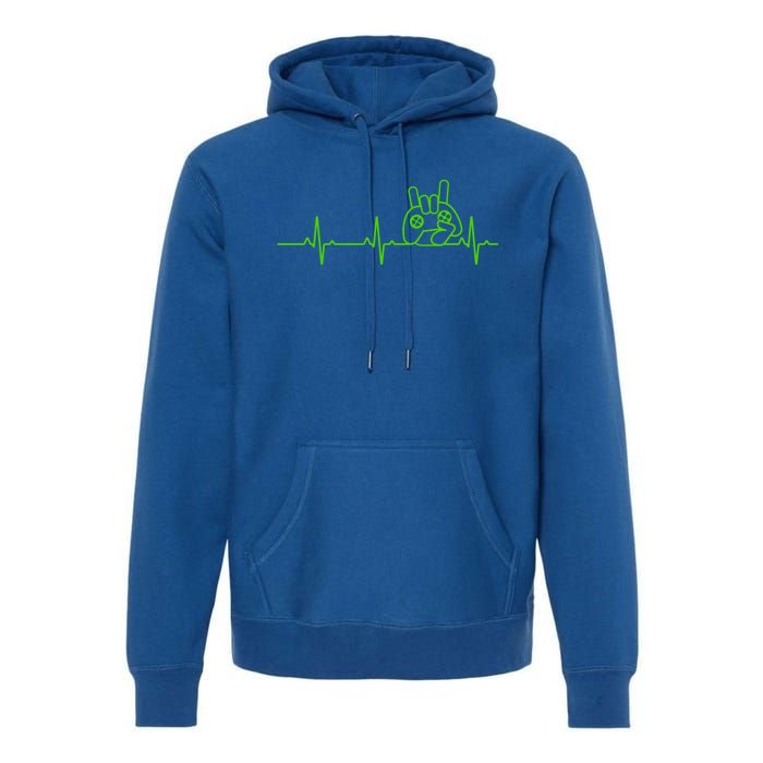 Gamer Heartbeat Funny Video Game Lover Gift Amazing Gift Premium Hoodie