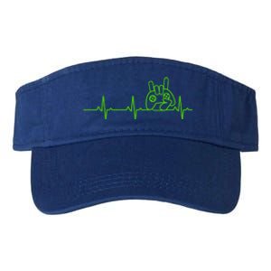 Gamer Heartbeat Funny Video Game Lover Gift Amazing Gift Valucap Bio-Washed Visor