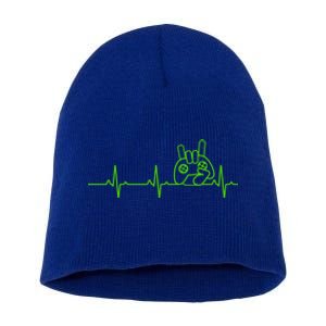 Gamer Heartbeat Funny Video Game Lover Gift Amazing Gift Short Acrylic Beanie