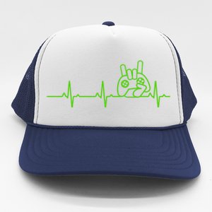 Gamer Heartbeat Funny Video Game Lover Gift Amazing Gift Trucker Hat