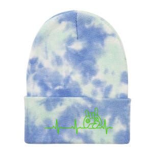 Gamer Heartbeat Funny Video Game Lover Gift Amazing Gift Tie Dye 12in Knit Beanie