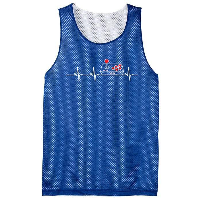 Gamer Heartbeat Funny Video Game Lover Gift Amazing Gift Mesh Reversible Basketball Jersey Tank