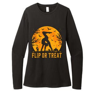 Gymnastics Halloween Flip or Treat Halloween Gymnastics Womens CVC Long Sleeve Shirt