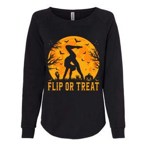 Gymnastics Halloween Flip or Treat Halloween Gymnastics Womens California Wash Sweatshirt