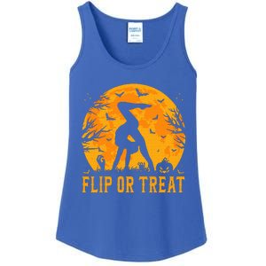 Gymnastics Halloween Flip or Treat Halloween Gymnastics Ladies Essential Tank