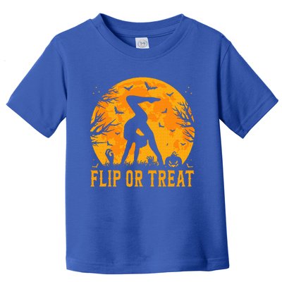 Gymnastics Halloween Flip or Treat Halloween Gymnastics Toddler T-Shirt